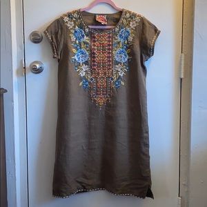 Johnny Was Embroidered Tunic Dress